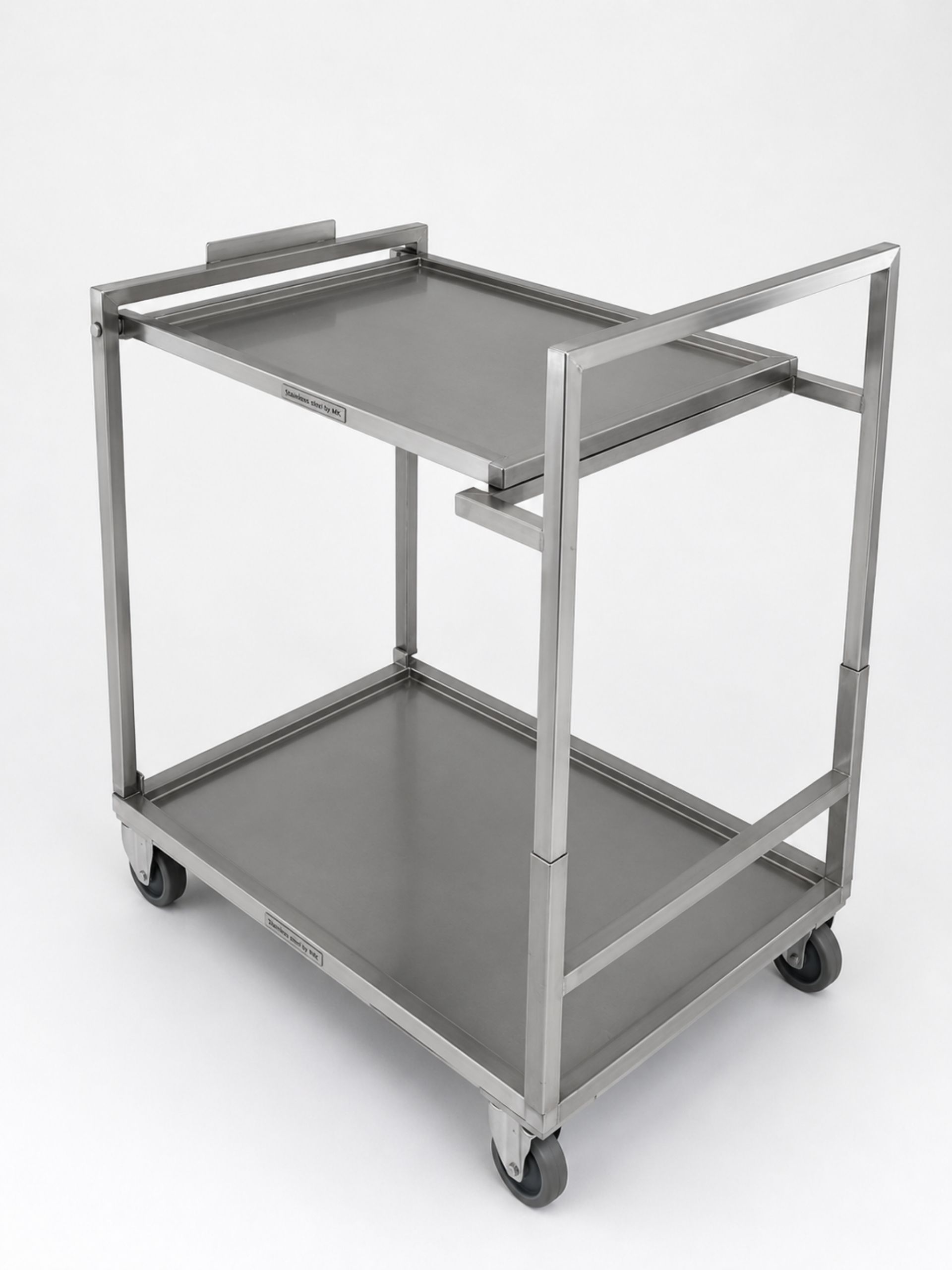 Reinraummesswagen von MK Automation mit Edelstahloberfläche und Rollen
